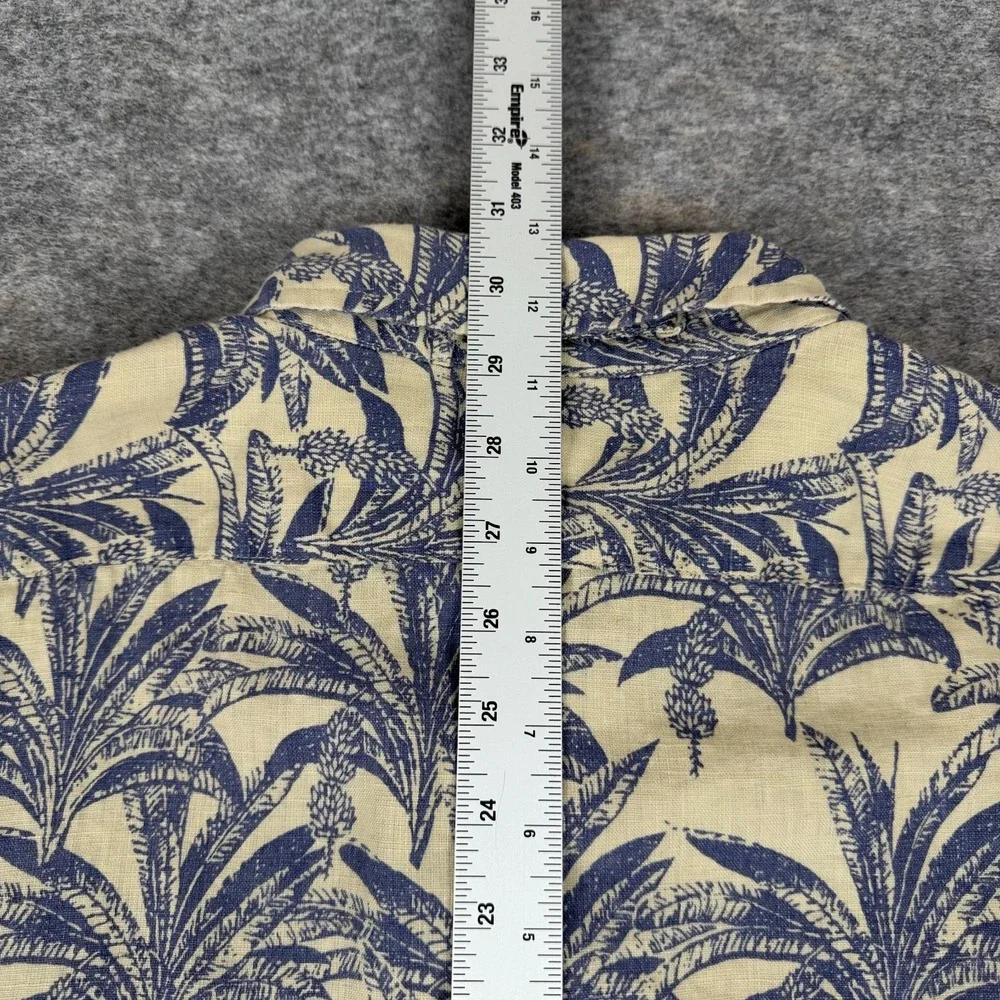 Banana Republic Linen Button Down Shirt Floral Pocket Mens Large L